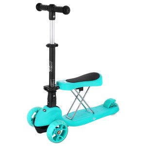 Trotineta 2in1 Nils Fun HLB12 2in1, 120 mm, Albastru - Img 1