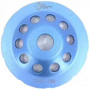 Disc cupa diamantata pentru slefuire Beton/Abrazive 125x22,2mm Standard Profesional - BlueLine - DXDY.BLEC.125 - Img 2
