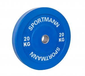 Disc Greutate Cauciuc SPORTMANN - 20 kg / 51 mm - Img 2