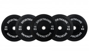 Disc Greutate Cauciuc SPORTMANN - 25 kg / 51 mm - Img 4