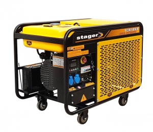 Generator de curent trifazat Stager YDE12E3, open frame 9.6kW, diesel, pornire la cheie - Img 2