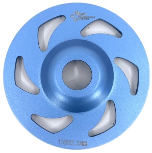 Disc cupa diamantata forma L pentru slefuire Beton/Abrazive 115x22,2mm Standard Profesional - BlueLine - DXDY.BLLC.115 - Img 2