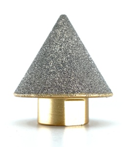Freza diamantata conica pt. rectificari in placi ceramice, piatra, 2-38mm - DXDY.FCON.2-38
