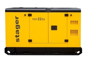 Generator insonorizat Stager YDY22S3, diesel, trifazat 20kVA, 29A, 1500rpm - Img 9