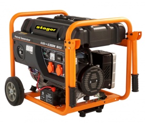 Generator open-frame 5.8kW, monofazat, benzina, pornire electrica Stager GG 7300EW