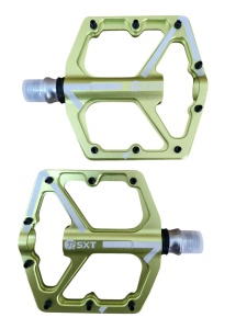Pedale Aluminiu SXT ALNC- 1080 Verde Apple 3 Rulmenti 112 x 100 x 19 mm