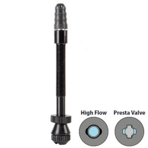 Valva Tubeless SXT Aluminiu 29-50mm Negru High Flow(1 buc)