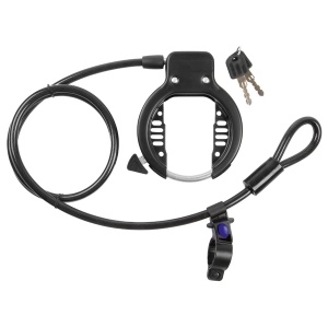 Antifurt Cadru cu Cheie si Cablu Spiralat M-WAVE RINGLOOP