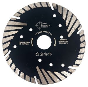 Disc diamantat TURBO Premium pentru Granit, Marmura, Piatra 125x22,2 (mm) - Triangle Protect - DXDY.2287.125