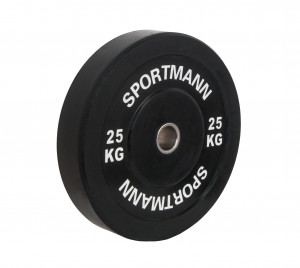 Disc Greutate Cauciuc SPORTMANN - 25 kg / 51 mm - Img 2