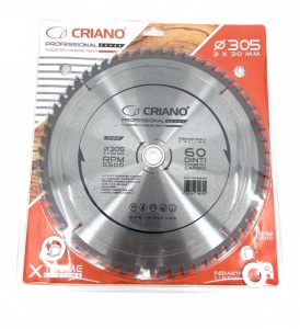 Disc Premium TCT - panza de fierastrau circular pentru taiat lemn, 305x30/25,4/20 cu 60 dinti din carbura de tungsten (vidia) - DXDY.PW305-60 - Img 4