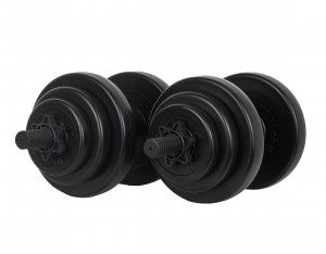 Gantere PVC cu ciment 2x10kg Sportmann