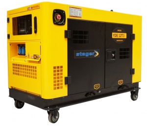 Generator insonorizat Stager YDE12T3, diesel, trifazat 9.6kW, 14A, 3000rpm - Img 3