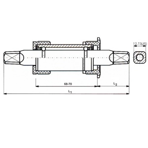 Monobloc Pedalier Fat Bike M-WAVE 120mm - Img 3