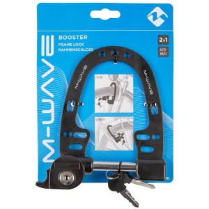 Antifurt Cadru si Furca M-WAVE BOOSTER 2in1 Negru - Img 2
