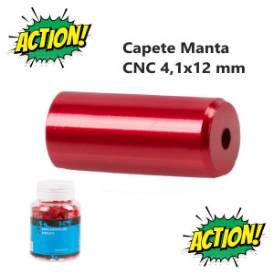 Capete Manta CNC 4,1x12 mm M-WAVE Aluminiu Rosu Anodizat - Img 1
