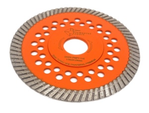 Disc diamantat pentru taiat Granit, Piatra, Beton armat, Materiale dure TURBO Laser 115x22,23mm SUPER PREMIUM - DXDY.PMPT.115 - Img 3