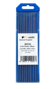 Electrozi tungsten gri, 2.4x175mm, 10buc ProWELD WC20 - Img 2