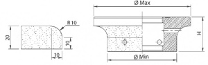 Freza Diamantata Semi-Baston Raza 10mm pt. Granit Dur - DXDY.FG.D75R10H10 - Img 3