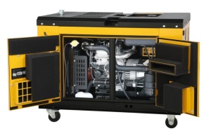 Generator insonorizat 10kVA, 39A, 3000rpm, monofazat, diesel, pornire electrica Stager YDE13TA