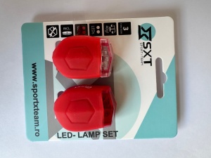 Set Flash cu Baterii SXT (silicone) Rosu
