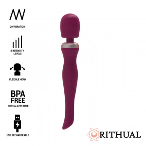 Aparat masaj pentru tot corpul cap flexibil AKASHA WAND 2.0 ORCHID