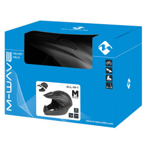 Casca Downhill M-WAVE ALL IN 1 L (58-62 cm) Negru Mat - Img 3