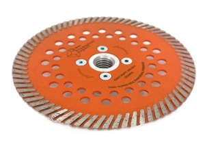 Disc diamantat pentru taiat Granit, Piatra, Beton armat, Materiale dure TURBO Laser 125mm cu prindere M14 SUPER PREMIUM - DXDY.PMPT.125.M14 - Img 4