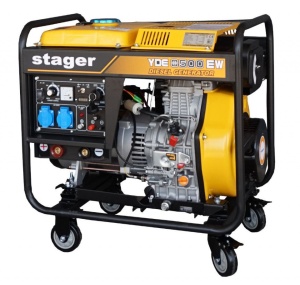 Generator de curent monofazat pentru sudura Stager YDE8500EW diesel, 3kVA, curent sudare 200A - Img 2