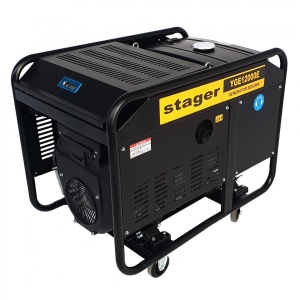 Generator de curent monofazat Stager YGE12000E, open frame 10.0kW, benzina, pornire electrica