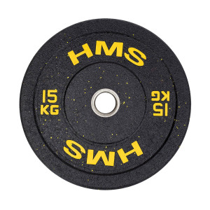 Greutate cauciucata 15 kg/51 mm HMS HTBR15-galben - Img 1
