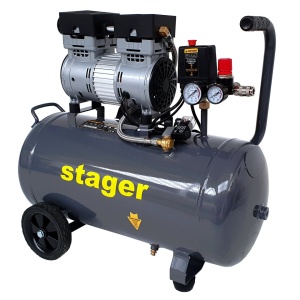 Compresor aer, 50L, 8bar, 135L/min, monofazat, angrenare directa, silentios - Img 6
