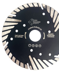 Disc diamantat TURBO Premium pentru Granit, Marmura, Piatra 125x22,2 (mm) - Triangle Protect - DXDY.2287.125 - Img 3