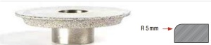 Disc freza diamantata pentru rotunjit canturi E Profile R 5mm Superprofile - Img 2