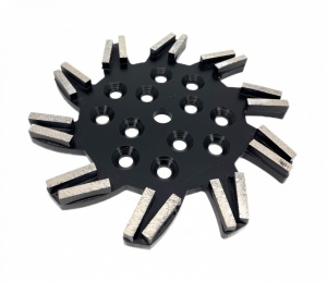 Disc stea cu segmenti diamantati pt. slefuire pardoseli - segment foarte fin - Negru - 250 mm - prindere 19mm - DXDY.8501.250.11.73 - Img 2