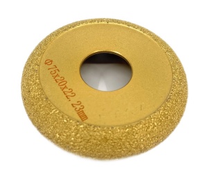 Freza diamantata pentru profilare granit, marmura, gresie, Profil Semicerc Interior, 75x22,23 #45 - DXDY.FPP.C20 - Img 2