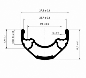 Janta SXT D34 29(622 x 25C) 28 H TLR Negru Capsata - Img 2