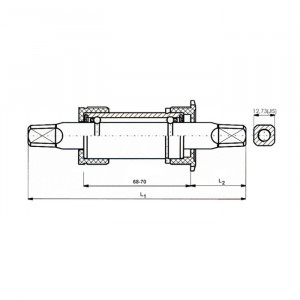 Monobloc Pedalier NECO 119/26,5 mm Negru Cupe Metal/Plastic - Img 2