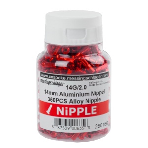 Niplu Aluminiu cnSPOKE 14G-A 14 - 2 mm Rosu - Img 2