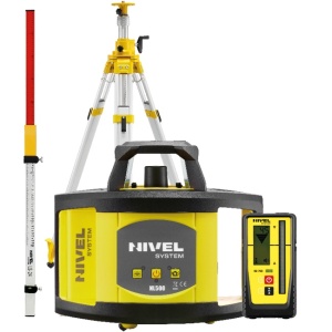 Nivela laser rotativa Nivel System NL500 cu fascicul rosu cu trepied SJJ32 stadie LS35