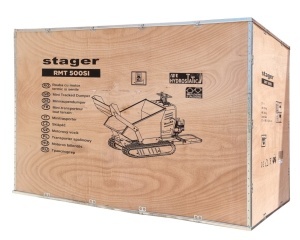 Roaba cu motor termic cu incarcator frontal 9CP, 500kg, senile Stager RMT500SI - Img 5