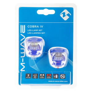 Set Flash cu Baterii M-WAVE COBRA IV - Albastru - Img 2