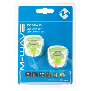 Set Flash cu Baterii M-WAVE COBRA IV - Verde - Img 2