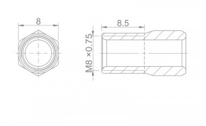 Surub de Compresie M8 x 0,75- 5 mm SHIMANO - Img 2