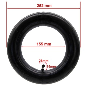 Camera trotineta electrica 10 X 3 - 80/65-6, valva curbata 90 grade