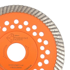 Disc diamantat pentru taiat Granit, Piatra, Beton armat, Materiale dure TURBO Laser 115x22,23mm SUPER PREMIUM - DXDY.PMPT.115 - Img 4
