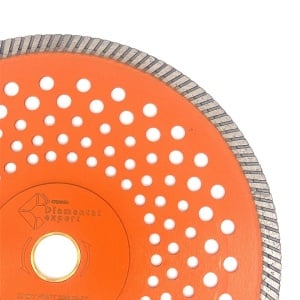 Disc diamantat pentru taiat Granit, Piatra, Beton armat, Materiale dure TURBO Laser 230x25,4mm (cu inel reductor de 22,23mm) SUPER PREMIUM - DXDY.PMPT.230.25-22 - Img 3