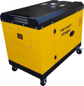 Generator insonorizat Stager YDE15000T, diesel, monofazat 11kVA, 48A, 3000rpm - Img 5