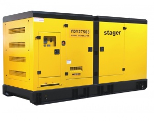 Generator insonorizat Stager YDY275S3, diesel, trifazat 220kW, 361A, 1500rpm