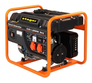 Generator open-frame 2kW, monofazat, benzina, pornire la sfoara Stager GG 2800 - Img 2